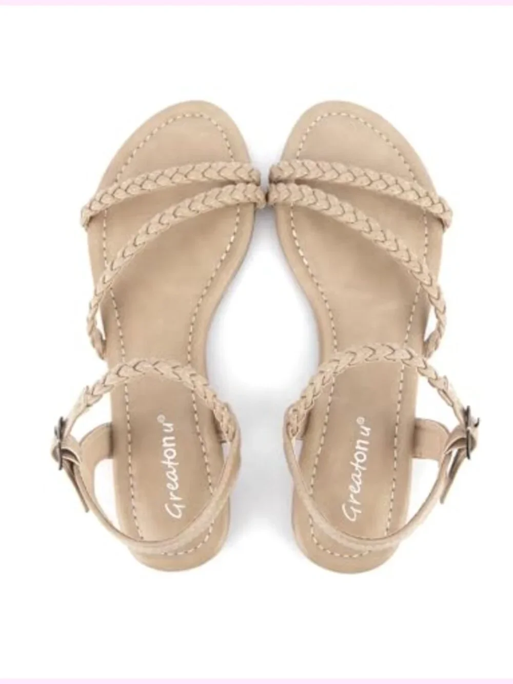 Slip On Gladiator Flat Sandals Open Toe Slingback Braided